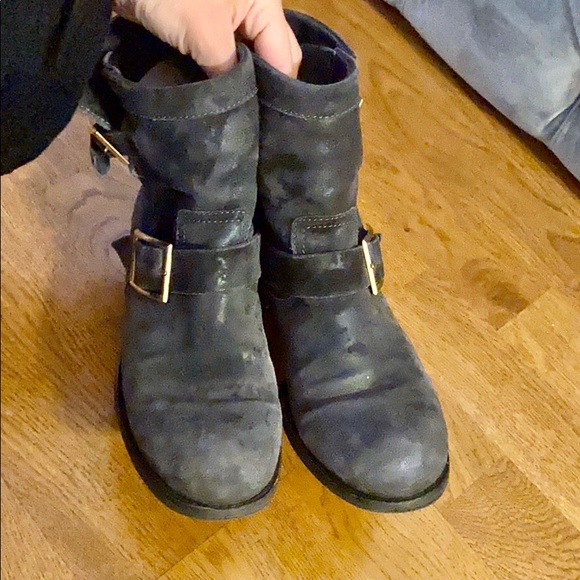 Jimmy Choo Youth tactile suede leather biker boots - Picture 7 of 8